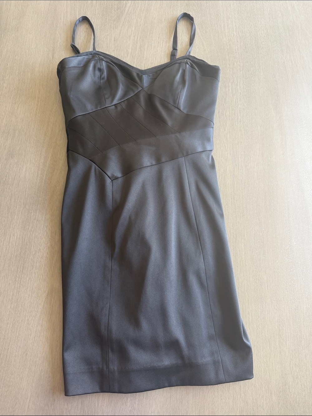 Max & Cleo Black Spaghetti-Strap Sheath Dress